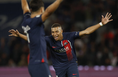 K. Mbappe dublis padėjo PSG sutriuškinti „Lyon“