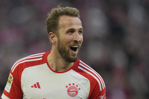 Sunkiai sustabdomas: „Bayern“ Vokietijoje šventė pergalę po eilinio H. Kane'o šou