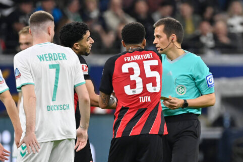 Raudonų kortelių akistatoje „Eintracht“ ir „Werder“ išsiskyrė taikiai
