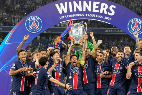 Įvarčių vakarėlį surengusi PSG pirmą sykį triumfavo Čempionų lygoje