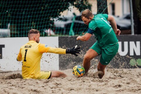 „Kauno Žalgirio“ paplūdimio futbolininkai pratęs pasirodymą tarptautinėje arenoje