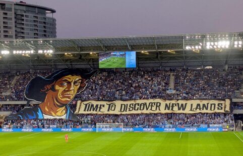 Čempionų lygos atrankos mače – „Slovan“ ekipos fanų šou
