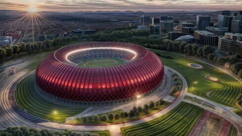 Kirgizai pasiruošę nustebinti pasaulį: stato nebrangų, bet įspūdingą stadioną