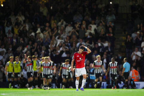„Grimsby Town“ išspyrė „Man Utd“ iš EFL taurės turnyro