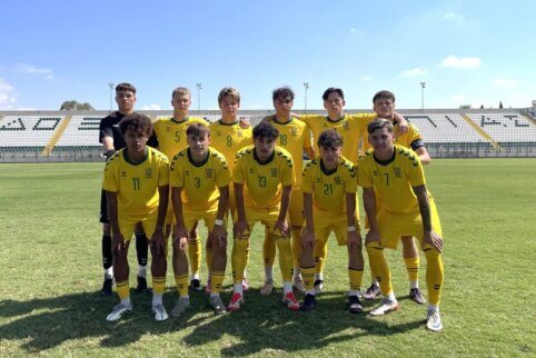 Vaikinų U19 rinktinė antrose rungtynėse Kipre patyrė pralaimėjimą