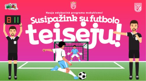 Moksleiviams – nauja edukacinė iniciatyva „Susipažink su futbolo teisėju“