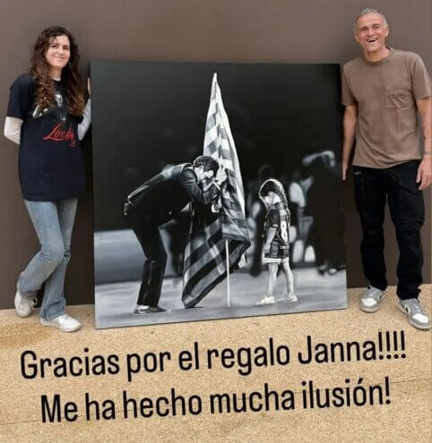 PSG treneris L. Enrique sulaukė jaudinančios dovanos