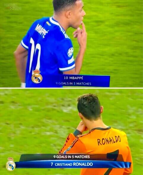 K. Mbappe seka savo dievuko C. Ronaldo pėdomis