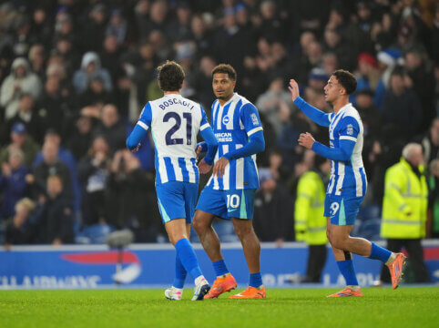 G. Rutteris per pridėtą laiką išgelbėjo „Brighton“ nuo pralaimėjimo