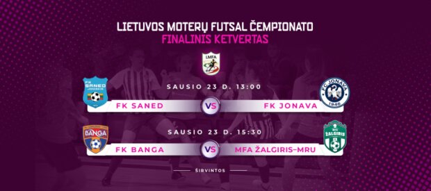 Širvintose – Lietuvos moterų futsal čempionato lemiamos dvikovos
