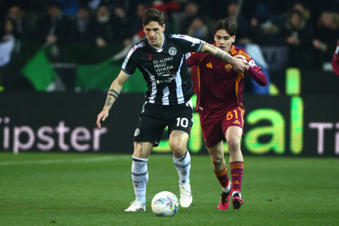 Dėl čempionų lygos vietos kovojanti „Roma“ pralaimėjo „Udinese“ ekipai