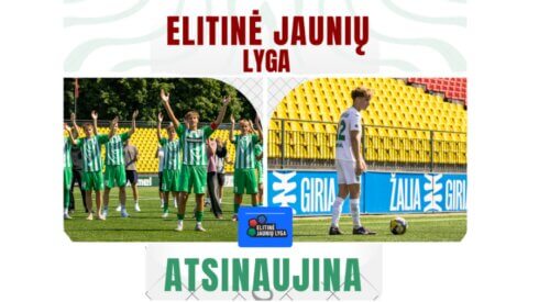 Šį savaitgalį atsinaujins Elitinės jaunių lygos kovos