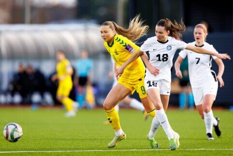 Rinktinės lyderės įvertino tašką dvikovoje su Estija: „Tokias progas išnaudoti reikia“