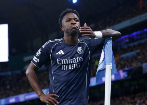 Čempionų lyga: Viniciaus įvarčiai leido „Real“ galutinai pribaigti „Man City“
