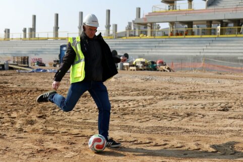 Sparčiai kylančiame Nacionaliniame stadione – pirmasis įvartis