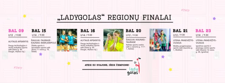 Balandis – „LadyGolas“ žaidynių regioninių finalų mėnuo