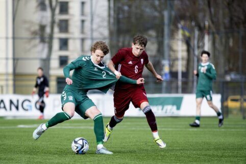 U15 rinktinė su latviais pirmose rungtynėse išsiskyrė taikiai
