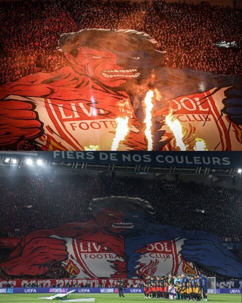 PSG fanų šou mače prieš „Liverpool“