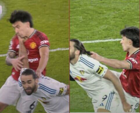 „Man Utd“ ir „Leeds“ žaidėjų dvikova