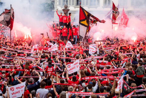 Šveicarijos čempionų titulą netikėtai iškovojo „Thun“ ekipa