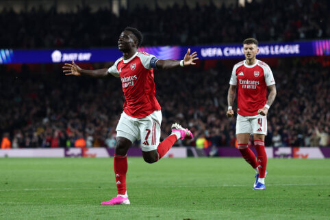 B. Saka įvartis nutiesė „Arsenal“ kelią į Čempionų lygos finalą
