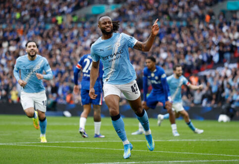 Nuostabus A. Semenyo įvartis atnešė „Man City“ antrąjį sezono trofėjų