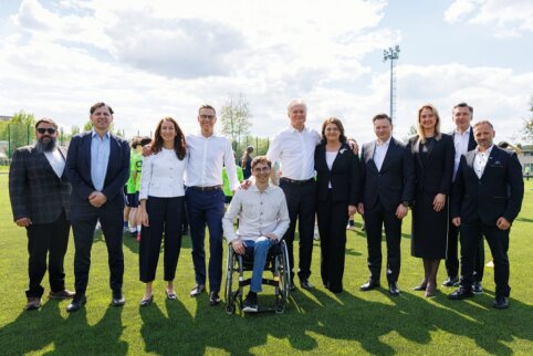 LFF atstovai dalyvavo šventinėje futbolo klubo „Ataka“ treniruotėje Vilniuje
