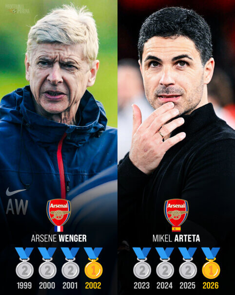 M. Arteta pakartojo A. Wengero kelią