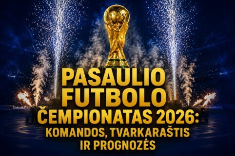 Pasaulio futbolo čempionatas 2026: komandos, tvarkaraštis ir prognozės