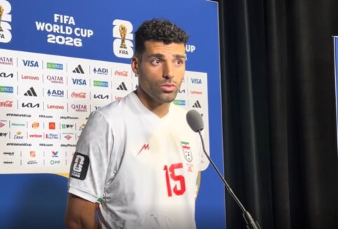 Irano rinktinės lyderis M. Taremi metė akmenį į FIFA daržą: „Infantino bandė raminti situaciją, tačiau niekas nepasikeitė“