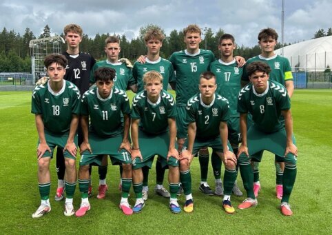 Vaikinų U17 rinktinė Baltijos taurės turnyrą baigė galinga pergale prieš estus