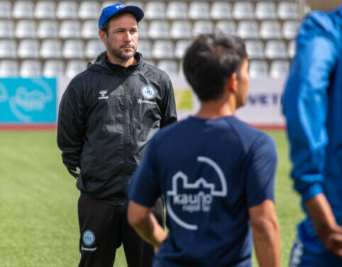 FC „Hegelmann“ vyr. trenerio Mikelio Aramburu Ernetos spaudos konferencija