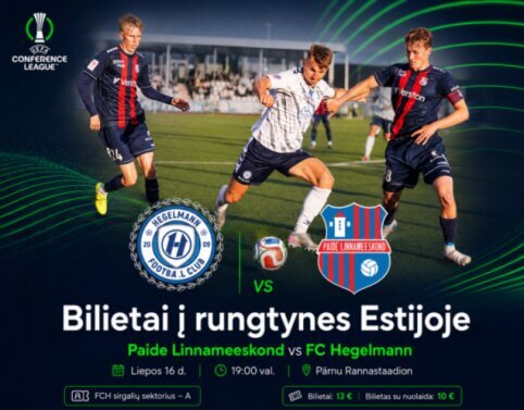 Bilietai į atsakomąsias UEFA Konferencijų lygos rungtynes Estijoje