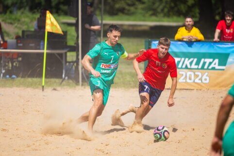 „Kauno Žalgirio“ paplūdimio futbolininkai žvelgia į finalo ketvertą: „Į pusfinalį eisime maksimaliai susikaupę“