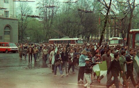 Vilniaus „Žalgiris“ prisiminė, kaip prieš 40 metų ekipos fanai žygiuodavo po sostinę