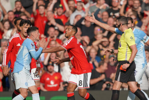 Dideliu konfliktu pažymėtame derbyje – „Man City“ pergalė mažumoje