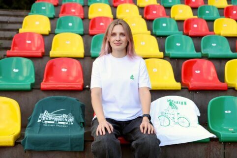 Vilnius – žaliai baltas: FK „Žalgiris“ pristato kolekciją su iliustratore Agne Žiūkaite