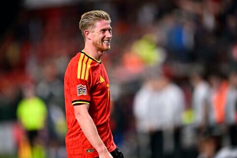 Užsidegęs K. De Bruyne nukalė Belgijai pergalę Tautų lygoje