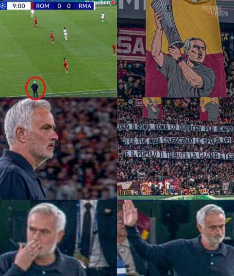 „Roma“ fanai nepamiršo J. Mourinho