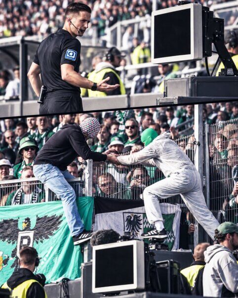 Berlyno „Hertha“ fanai pavogė VAR monitoriaus kabelį