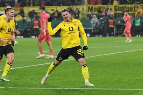 „Borussia“ vos nepaleido pergalė taurėje, tačiau M. Sabitzerio baudos smūgis išsprendė viską