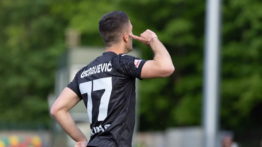 „Kauno Žalgirio“ puolėjo D. Georgijevičiaus „pokeris“ išmetė Vilniaus „Žalgirį“ iš LFF taurės