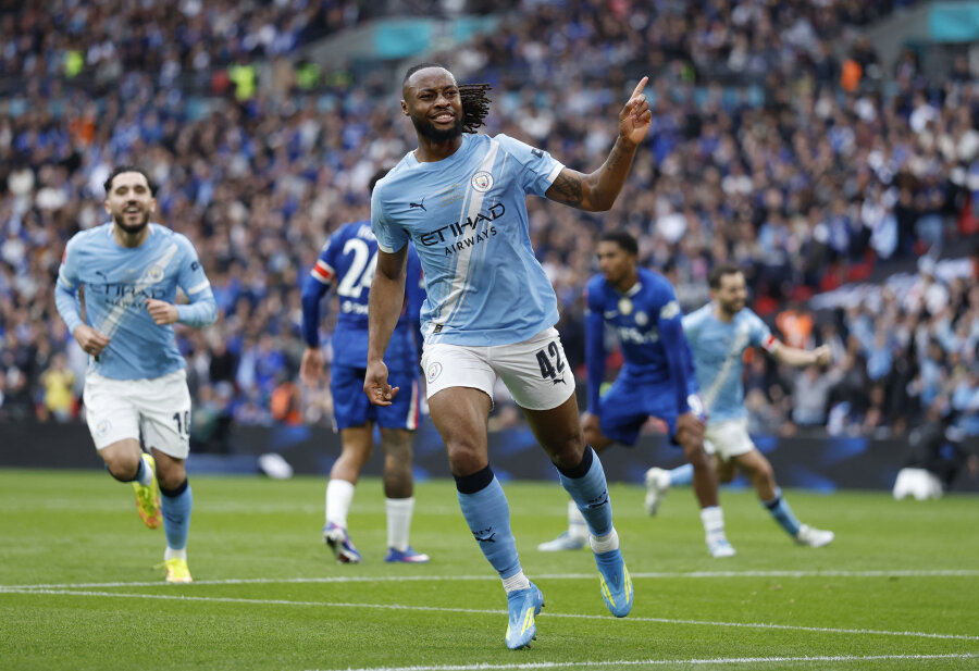 Nuostabus A. Semenyo įvartis atnešė „Man City“ antrąjį sezono trofėjų