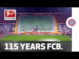 "Bayern" fanų choreo, skirta 115 metų klubo sukakčiai